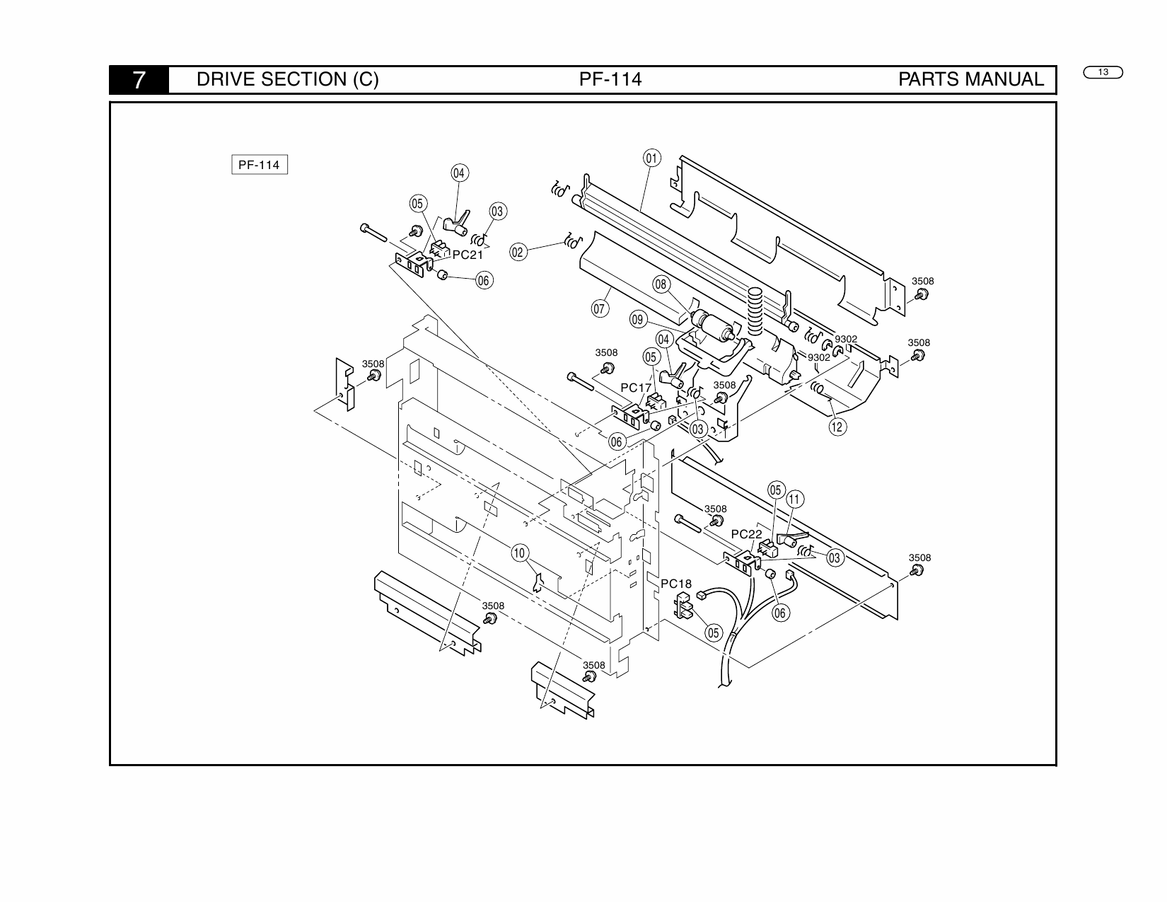 Konica-Minolta Options PF-114 207 Parts Manual-3